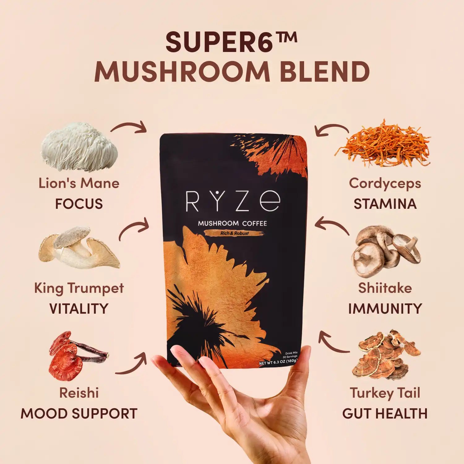 Mushroom Coffee Dark Roast Starter Kit (Upgrade)